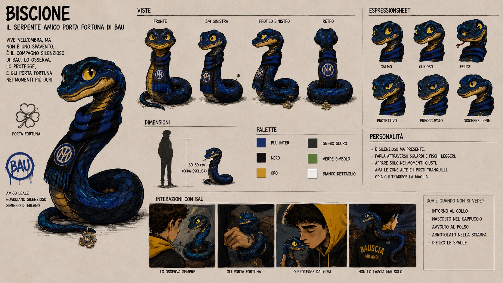 Extended Biscione identity study with scarf, expressions and interactions